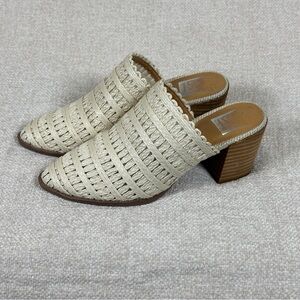 Dolce Vita Cream Woven Clogs